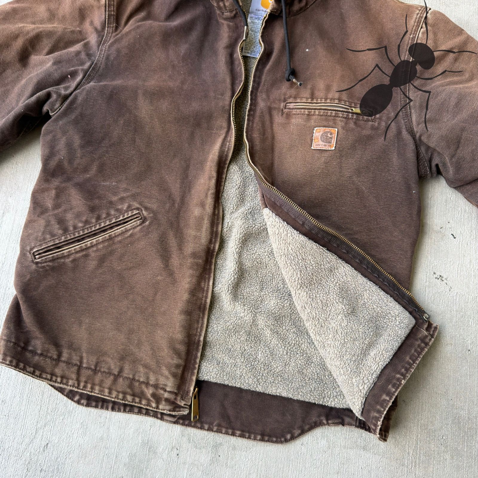 Carhartt × Vintage Vintage Y2K Carhartt J141 DKB BROKEN ZIP brown sierra jacket Size US M / EU 48-50 / 2 - 5 Thumbnail