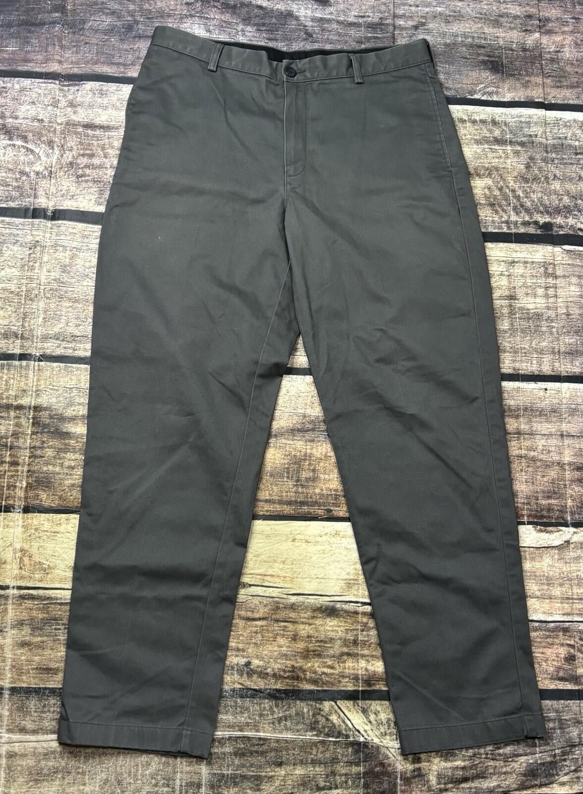 L.L. Bean LL Bean Pants Mens 35x32 Chino Cotton Green Straight Leg Size US 35 - 1 Thumbnail
