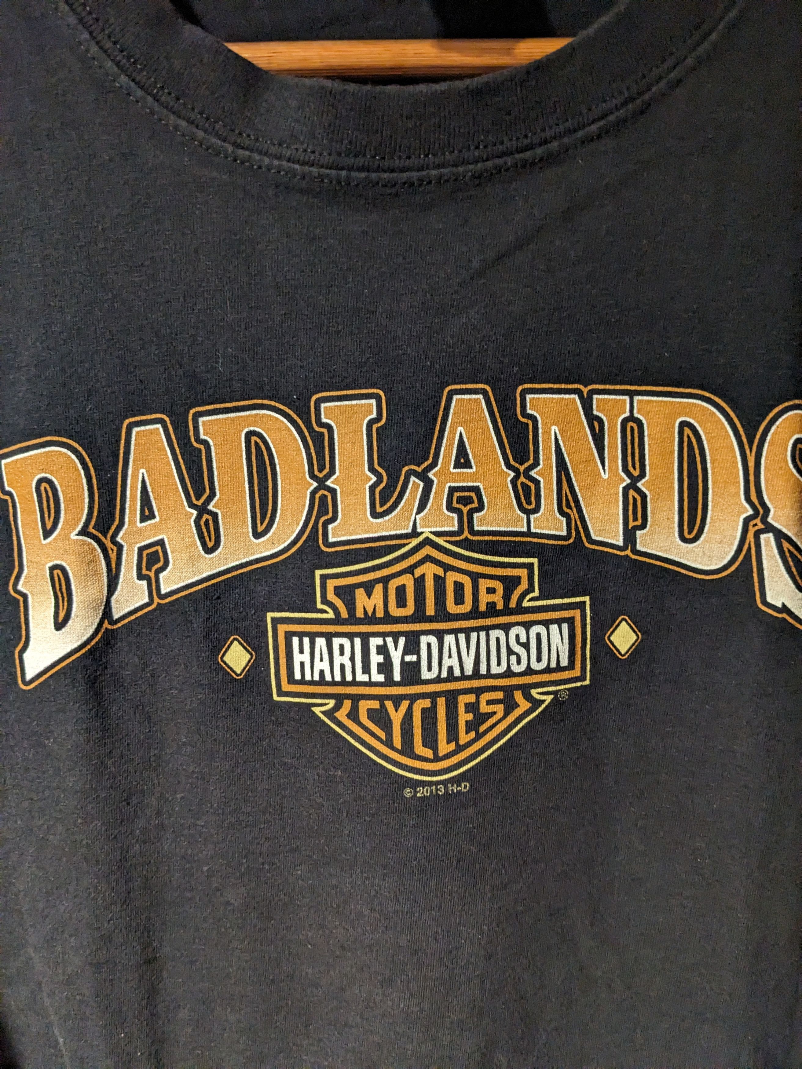 Harley Davidson × Vintage Vintage 2013 Harley Davidson Motorcycle BadLands T-Shirt Size US XL / EU 56 / 4 - 5 Thumbnail