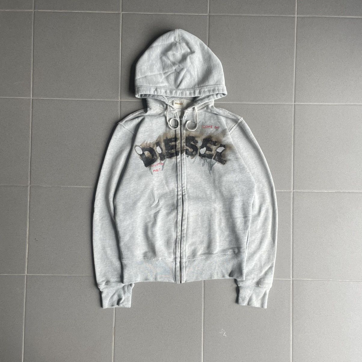 Diesel × Vintage Sweatshirt Hoodie Diesel light my fire distressed vintage Size US M / EU 48-50 / 2 - 4 Thumbnail
