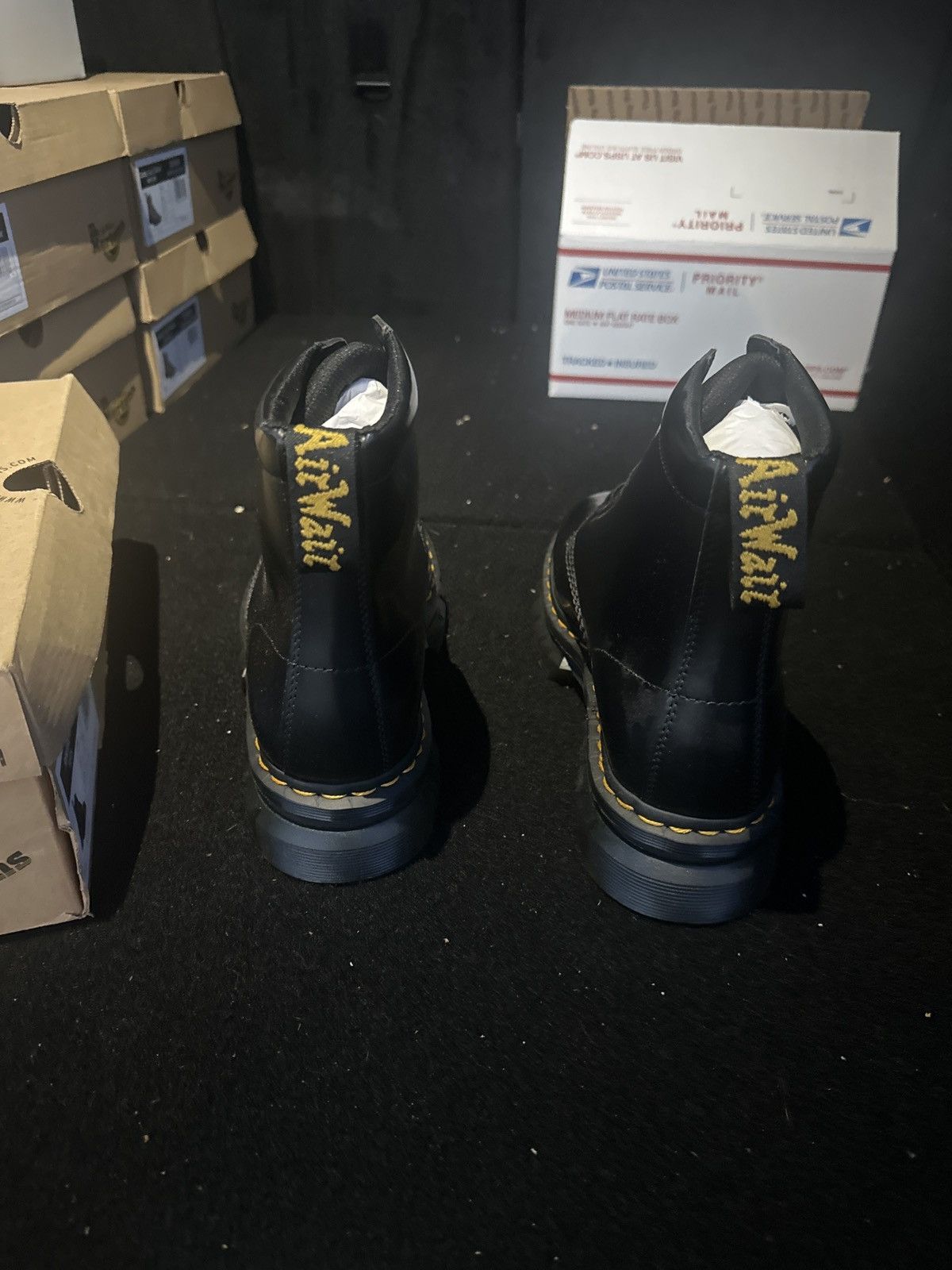 Dr. Martens Dr. Martens Rikard 8-Eye Boots Black Polished Smooth (US 7 Size US 7 / EU 40 - 8 Thumbnail