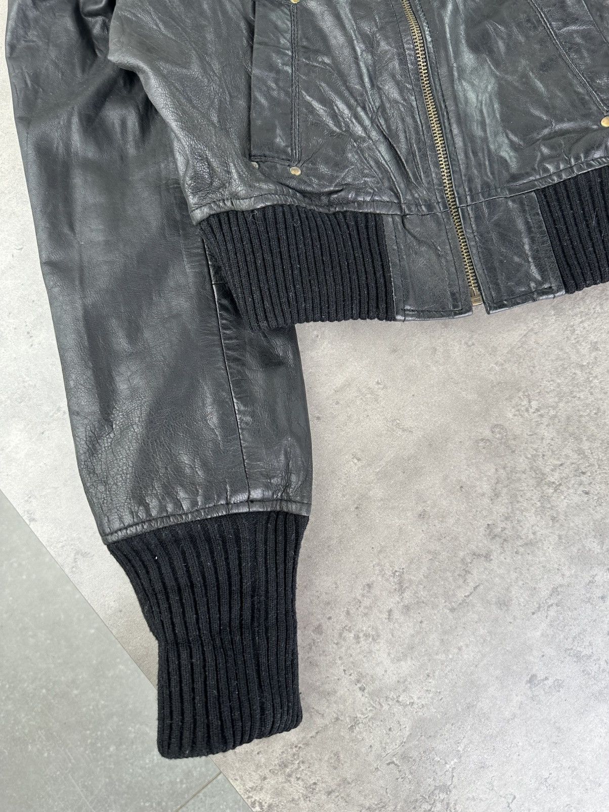 Japanese Brand Vintage Cropped Leather Jacket Size S / US 4 / IT 40 - 5 Thumbnail
