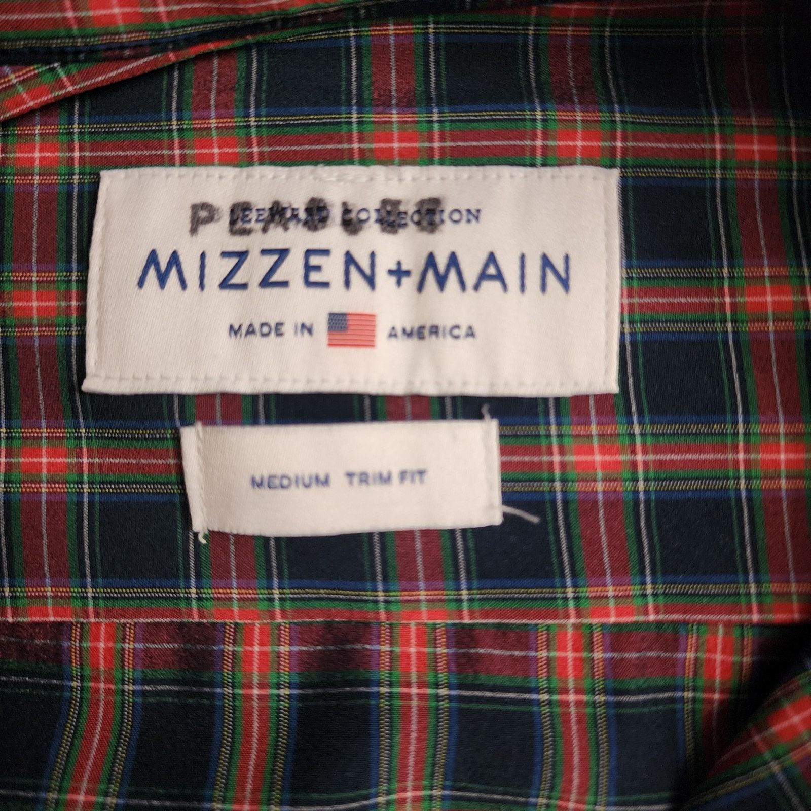 Mizzen+Main Mizzen + Main Men's M Red/Blue Plaid Shirt - True Fit, Size US M / EU 48-50 / 2 - 3 Thumbnail