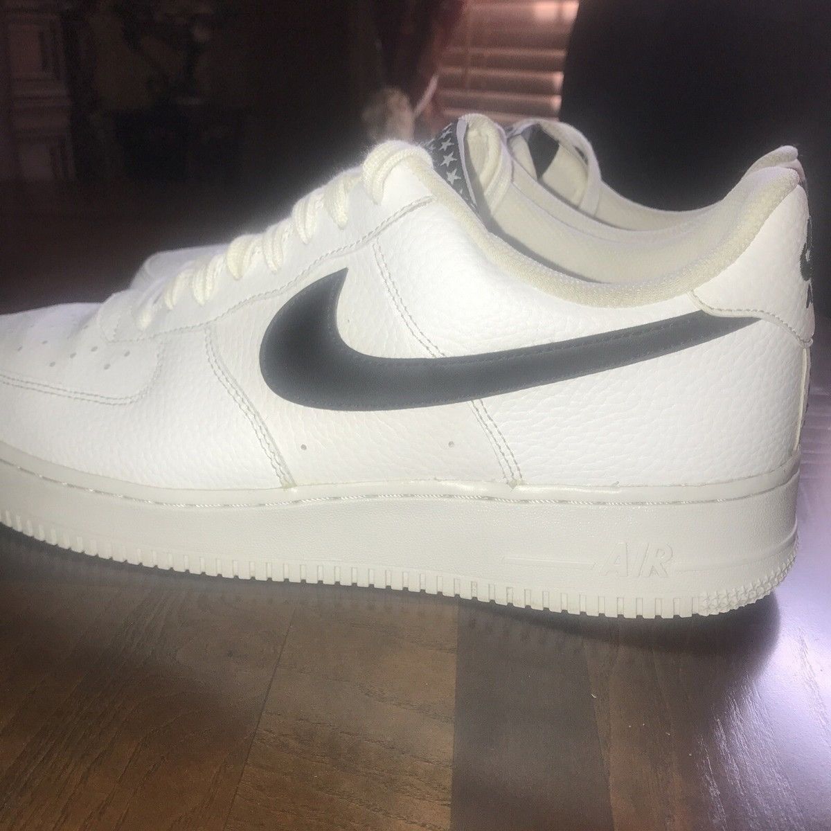 Nike Nike Air Force 1 Low Stars White Black Size US 9.5 / EU 42-43 - 1 Thumbnail