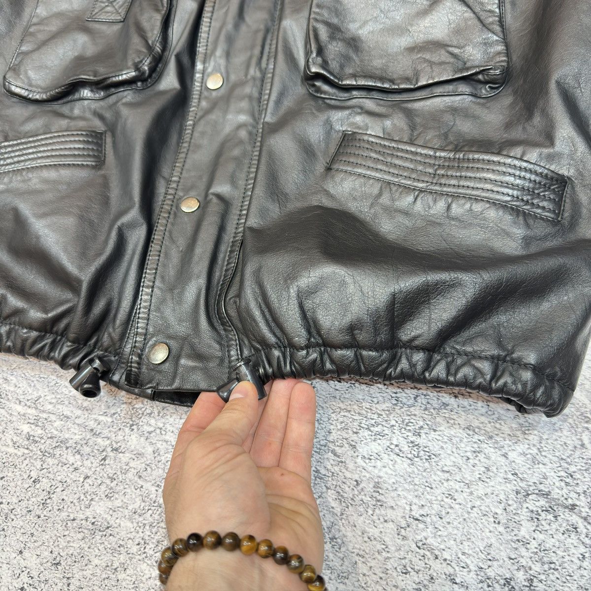 Vintage Made in Korea Leather Jacket M-L size Size US L / EU 52-54 / 3 - 13 Thumbnail