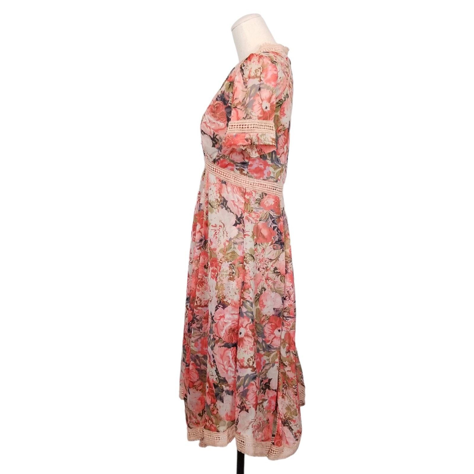 Anthropologie Ranna Gill Anthropologie Rose Print Dress Sz 2 Size XS / US 0-2 / IT 36-38 - 3 Thumbnail