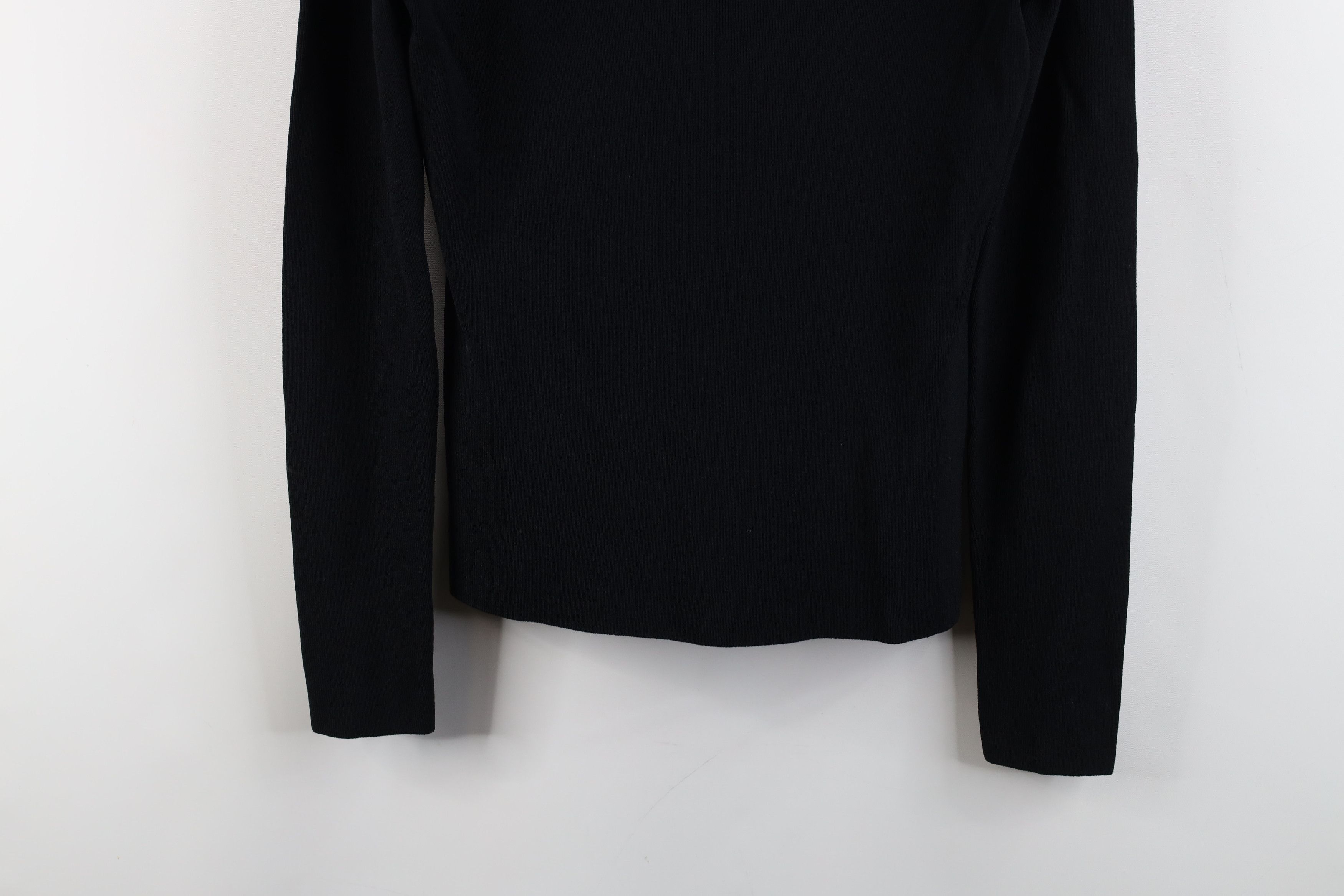 Vintage Vintage 90s Cache Rivet Ribbed Knit Stretch Sweater Black Size M / US 6-8 / IT 42-44 - 3 Thumbnail
