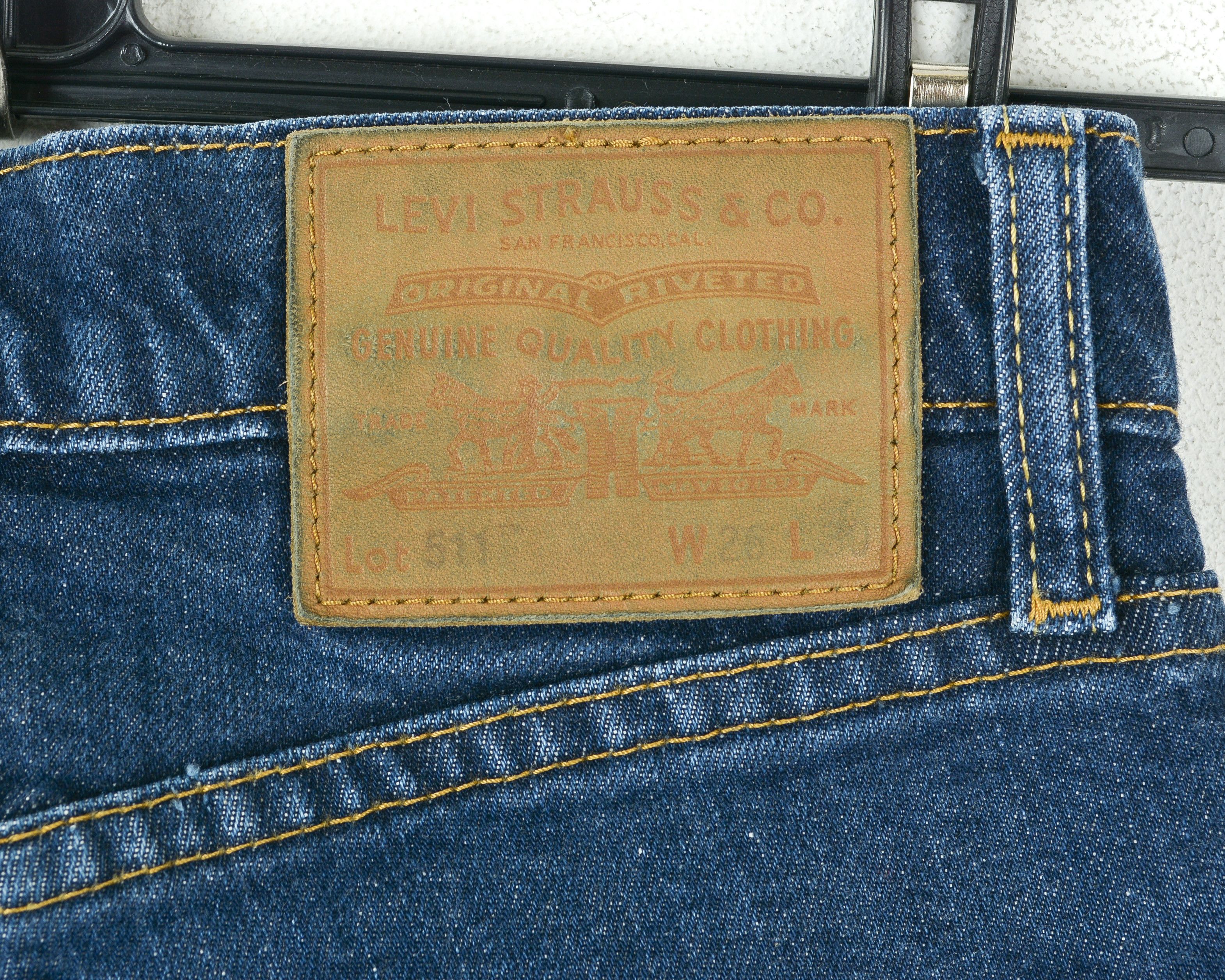 Levi's 511 W26 L30 Skinny Jeans Denim Trousers Low Waist Pants Slim Size 26" / US 2 / IT 38 - 6 Thumbnail