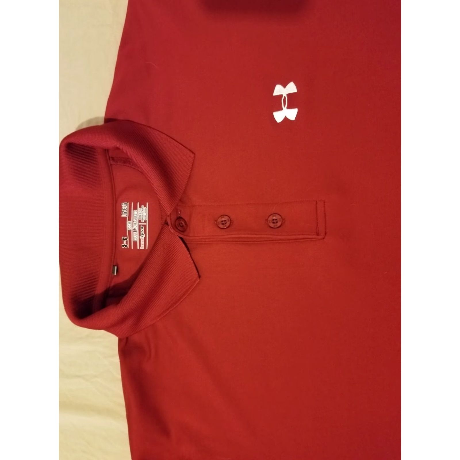 Under Armour Under Armour Polo Shirt L Mens Burgundy Red Golf Athletic Shirt Size US L / EU 52-54 / 3 - 2 Thumbnail