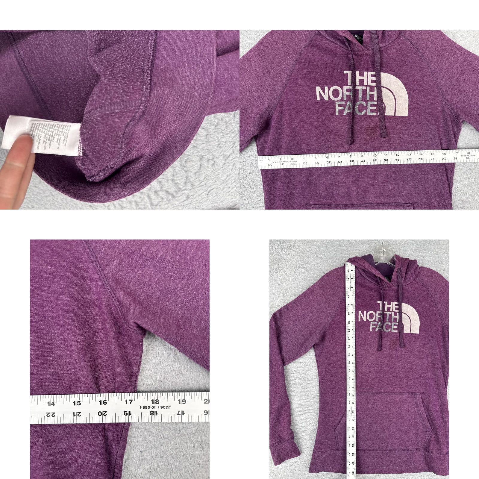 The North Face VINTAGE? (No) The North Face Hoodie Women M Purple Jersey Logo Pullover Sweatshirt Casual Activewear Long Sleeve Raglan Pocket Graphic Print Size M / US 6-8 / IT 42-44 - 8 Thumbnail
