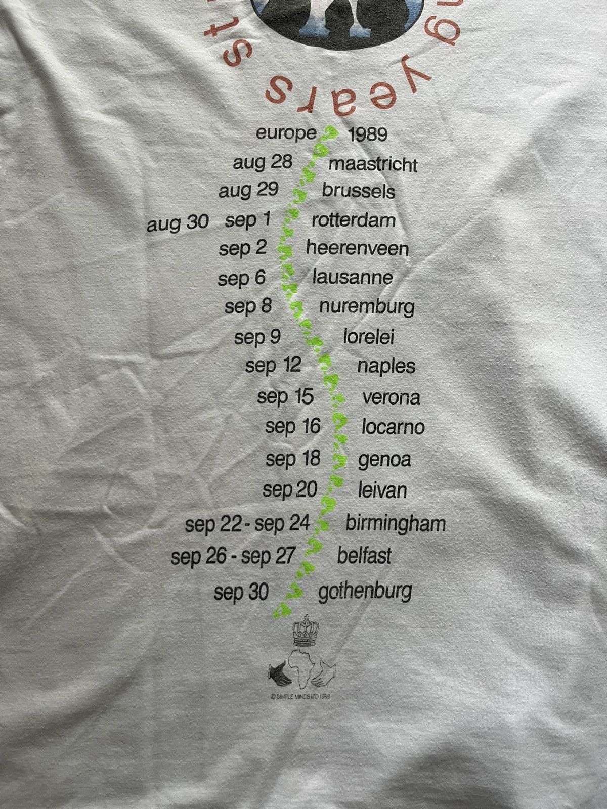 Band Tees × Vintage Simple Minds 1989 street fighting years tour tshirt Size US L / EU 52-54 / 3 - 9 Thumbnail