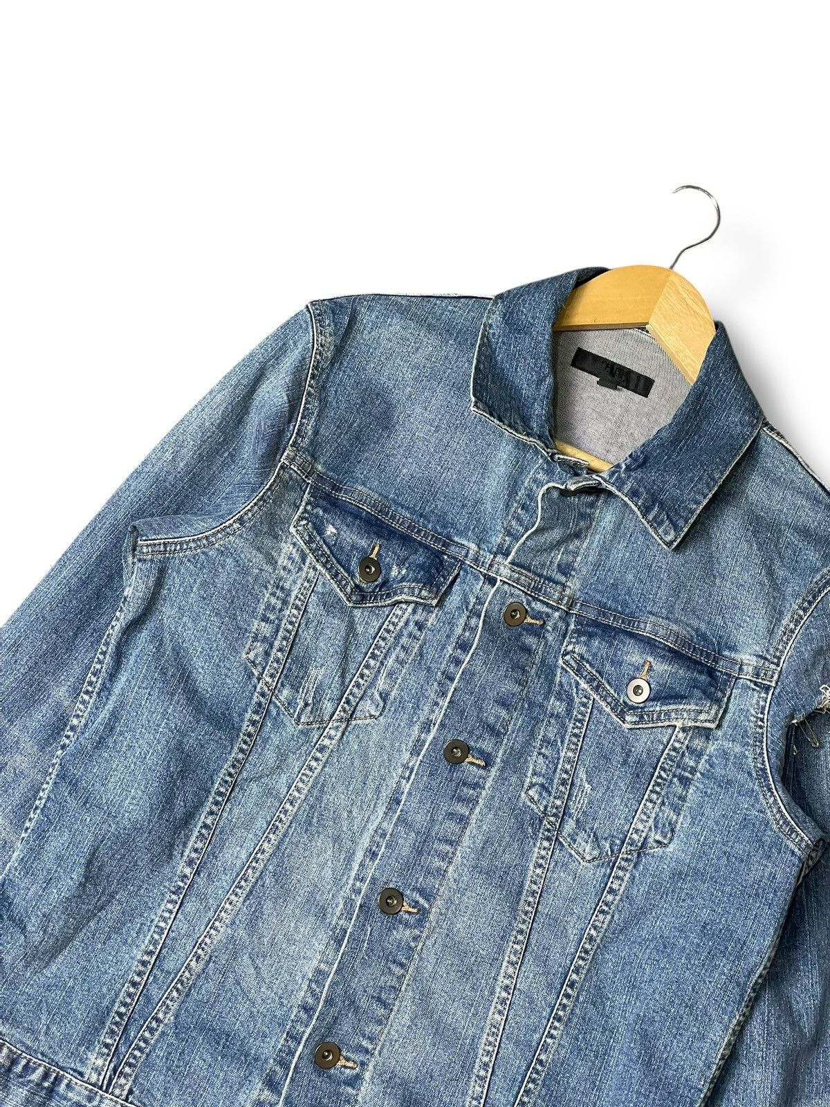 Japanese Brand × Uniqlo × Vintage UNIQLO Double Pocket Denim Jeans Jacket (114) Size US L / EU 52-54 / 3 - 2 Thumbnail