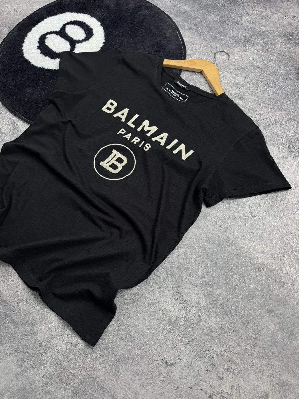 Balmain Balmain t-shirt Men Center Logo PARIS BLACK tee size XXL Size US XXL / EU 58 / 5 - 8 Thumbnail