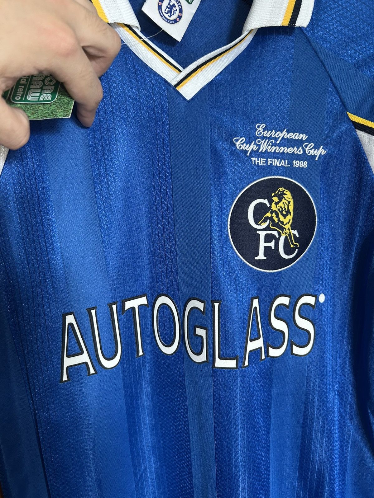 Chelsea Soccer NWT Chelsea Score Draw Retro soccer jersey 1998 New! Small Size US S / EU 44-46 / 1 - 4 Thumbnail