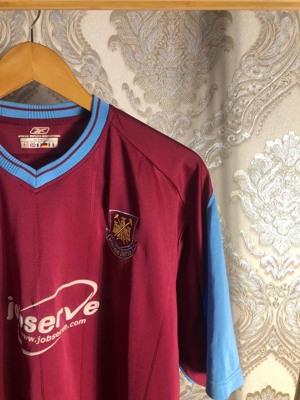 Reebok VINTAGE REEBOK WEST HAM UNITED ENGLAND SOCCER JERSEY RETRO Size US XL / EU 56 / 4 - 2 Thumbnail