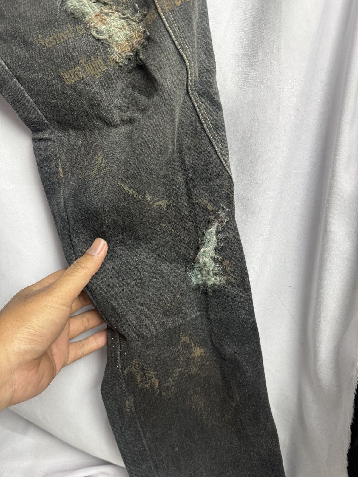 Tornado Mart Bernings Sho Poem Trashed Archived Denim Pants Size US 30 / EU 46 - 6 Thumbnail