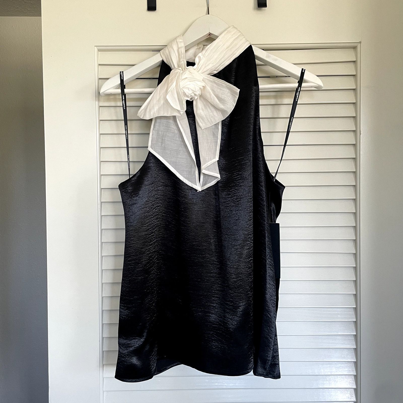 Karl Lagerfeld NWT Karl Lagerfield Paris Satin Dress Top Medium Glam Luxury Size M / US 6-8 / IT 42-44 - 6 Thumbnail