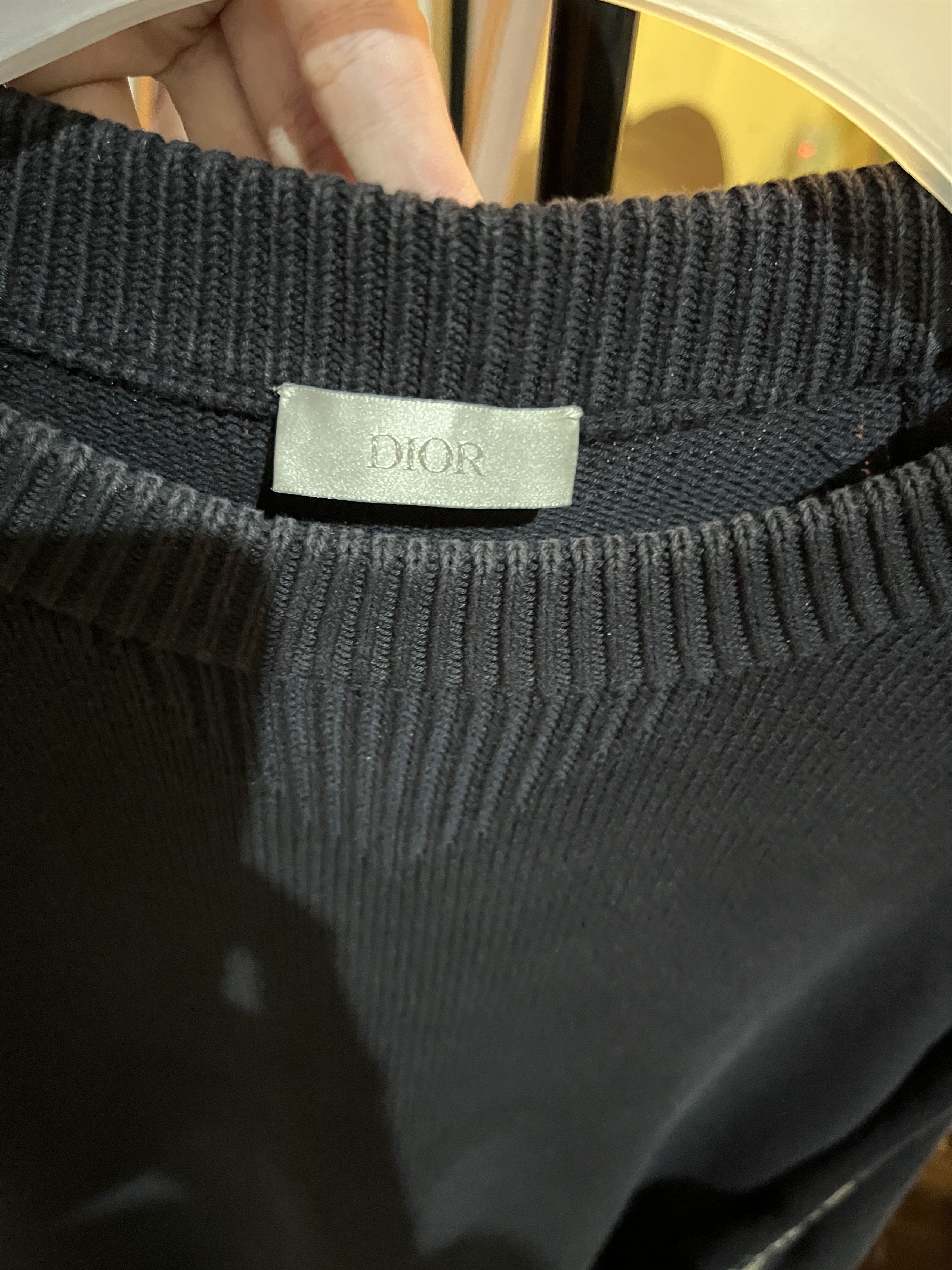 Dior Dior Oblique Inserts Deep Blue Cotton Jersey Sweater Size US M / EU 48-50 / 2 - 3 Thumbnail