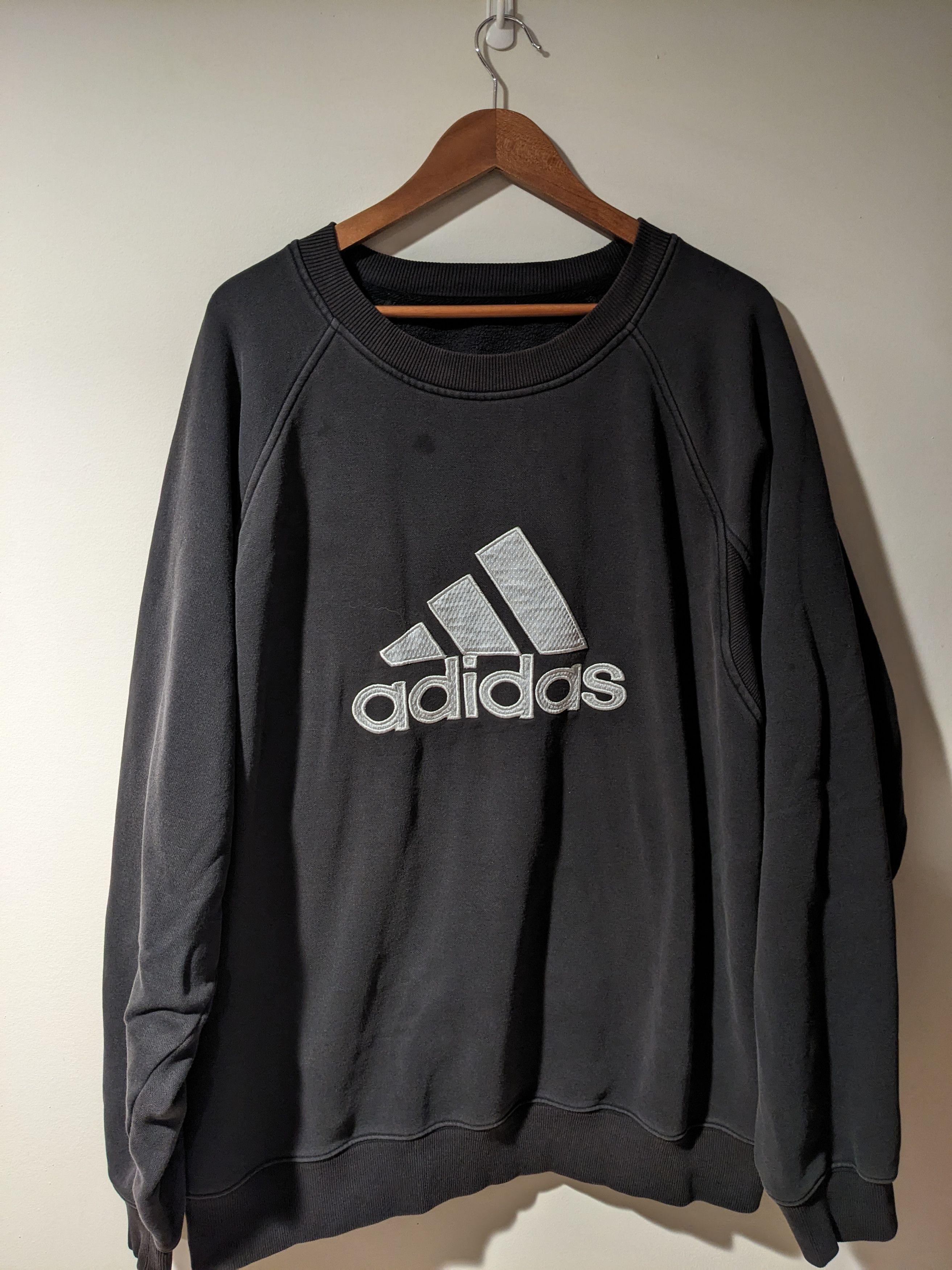 Adidas × Vintage Vintage 90s Adidas Logo Three Stripe XX-Large Sweatshirt Size US XXL / EU 58 / 5 - 1 Thumbnail