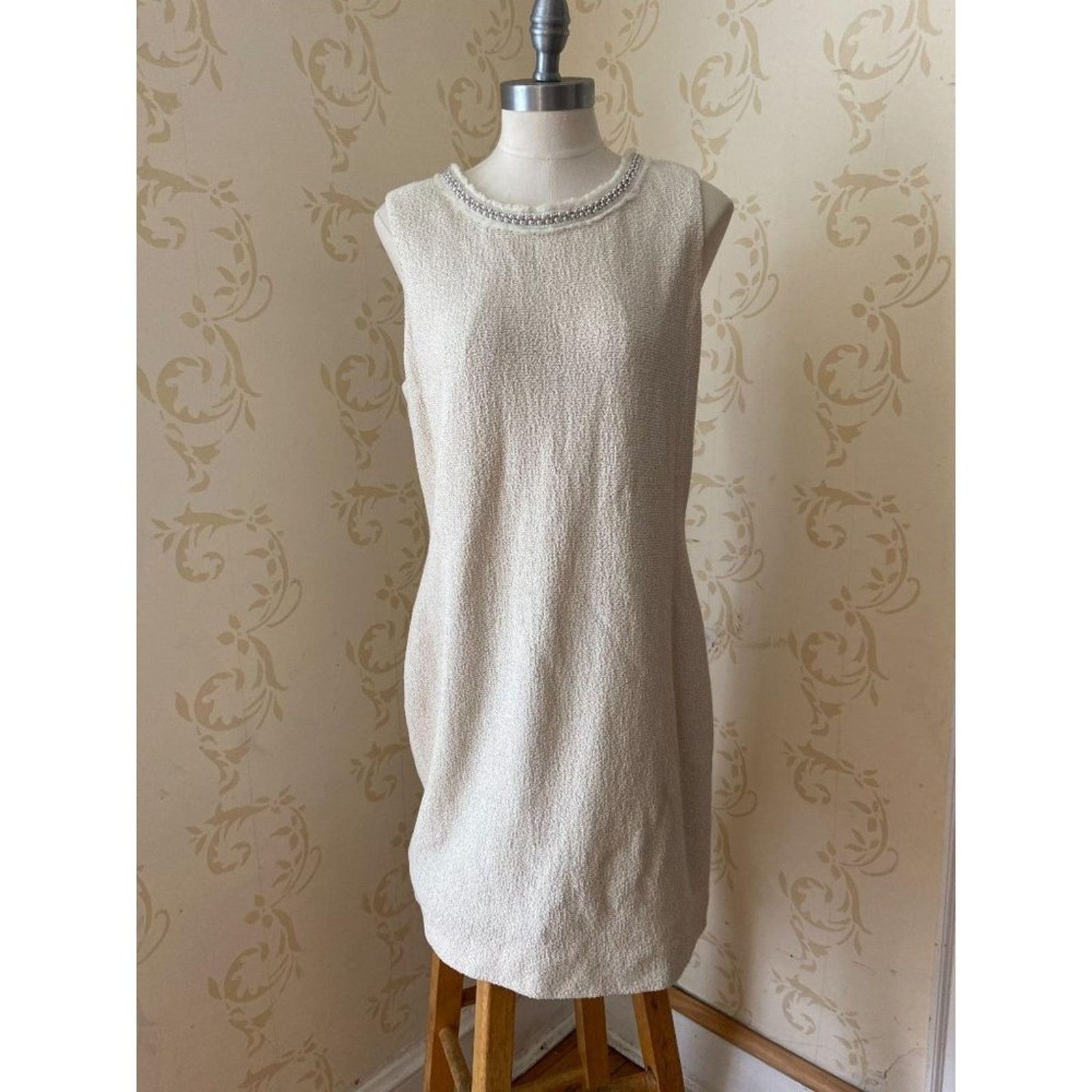 St. John St. John Hand Beading 2c Matching Dress & Jacket - Size L / US 10 / IT 46 - 2 Thumbnail