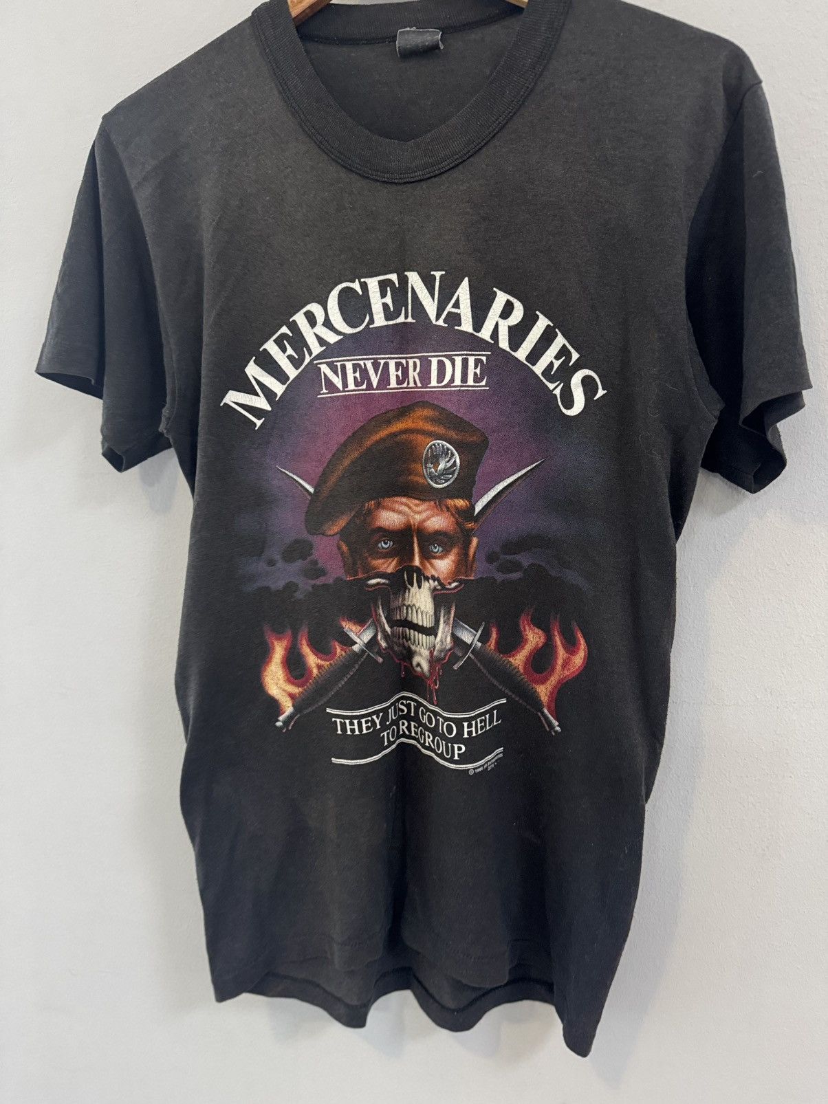 Band Tees Vintage 1990s Mercenaries Never Die T-Shirt 3D Emblem Size US M / EU 48-50 / 2 - 3 Thumbnail