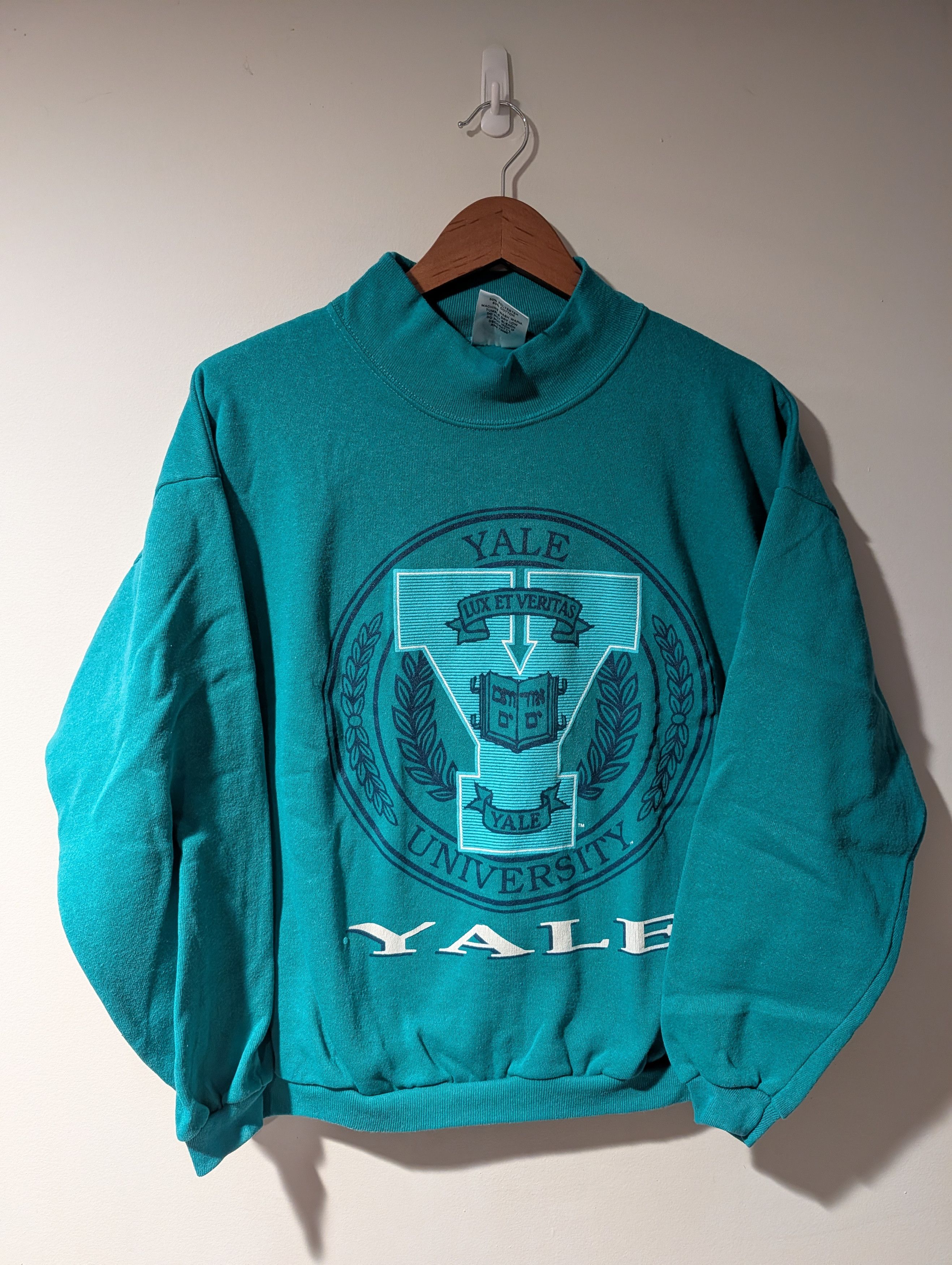 NCAA Vintage 90s Yale University Bulldogs Mock Sweatshirt Woman Size L / US 10 / IT 46 - 1 Thumbnail