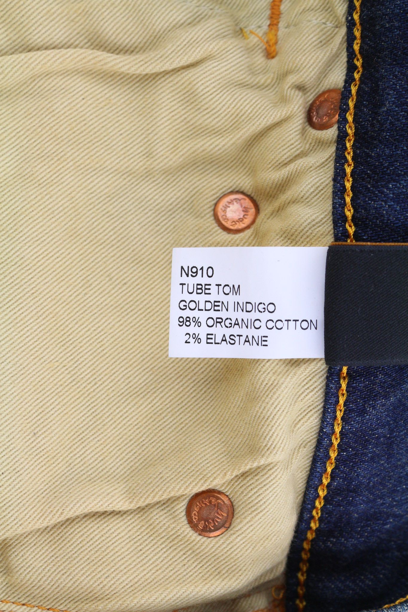 Nudie Jeans TUBE TOM W28/L34 Golden Indigo Organic Blue Jeans 81621 Size US 28 / EU 44 - 7 Thumbnail