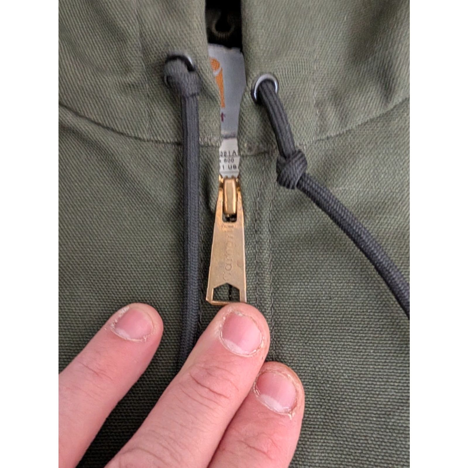 Carhartt VINTAGE Carhartt Jacket Mens 2XLT Military Green Canvas Bomber J131 GRN Y2K Workwear Size US XXL / EU 58 / 5 - 6 Thumbnail