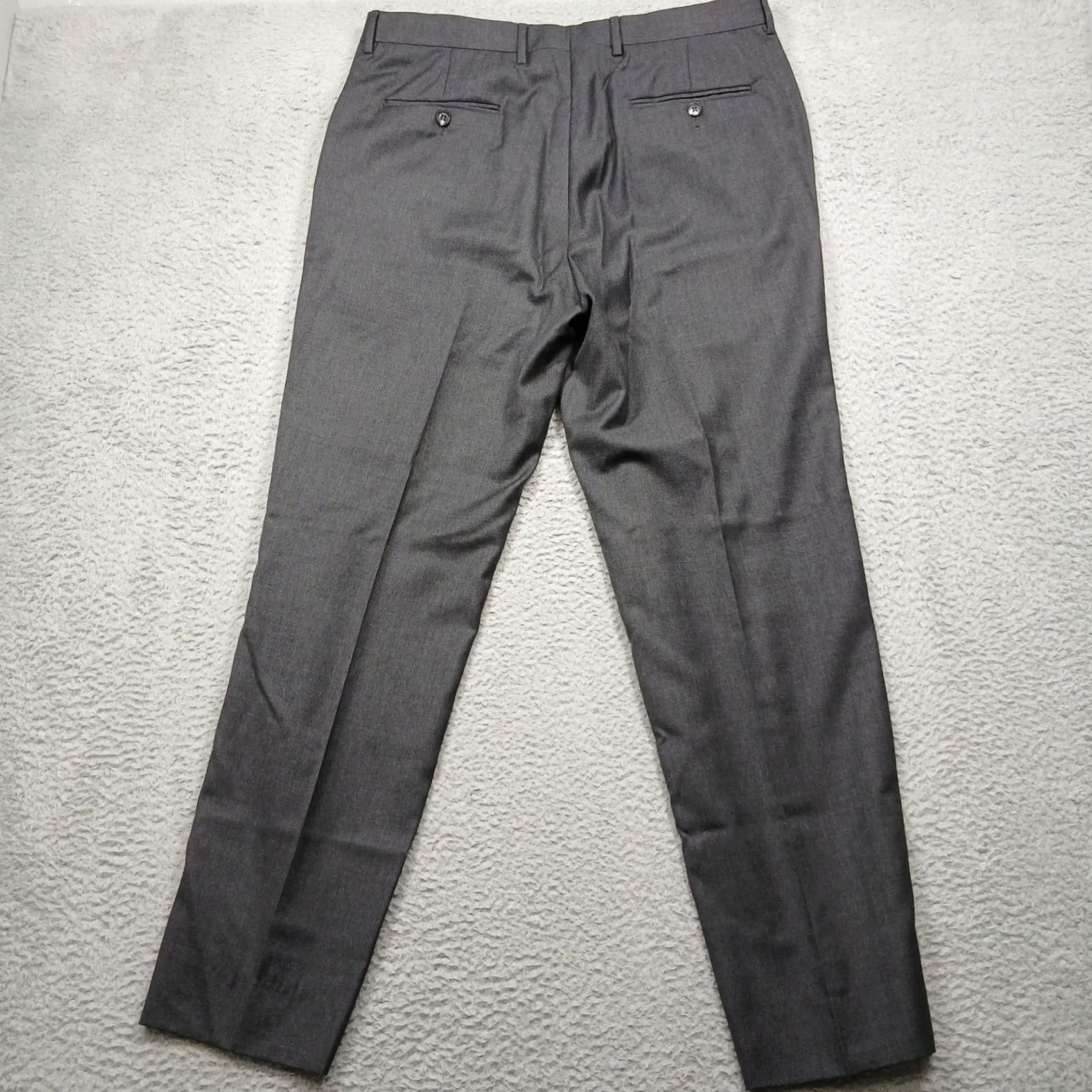 Vintage JOS A BANK Traveler Tailored Fit Dress Pants Mens 36R Gray Size US 36 / EU 52 - 3 Thumbnail
