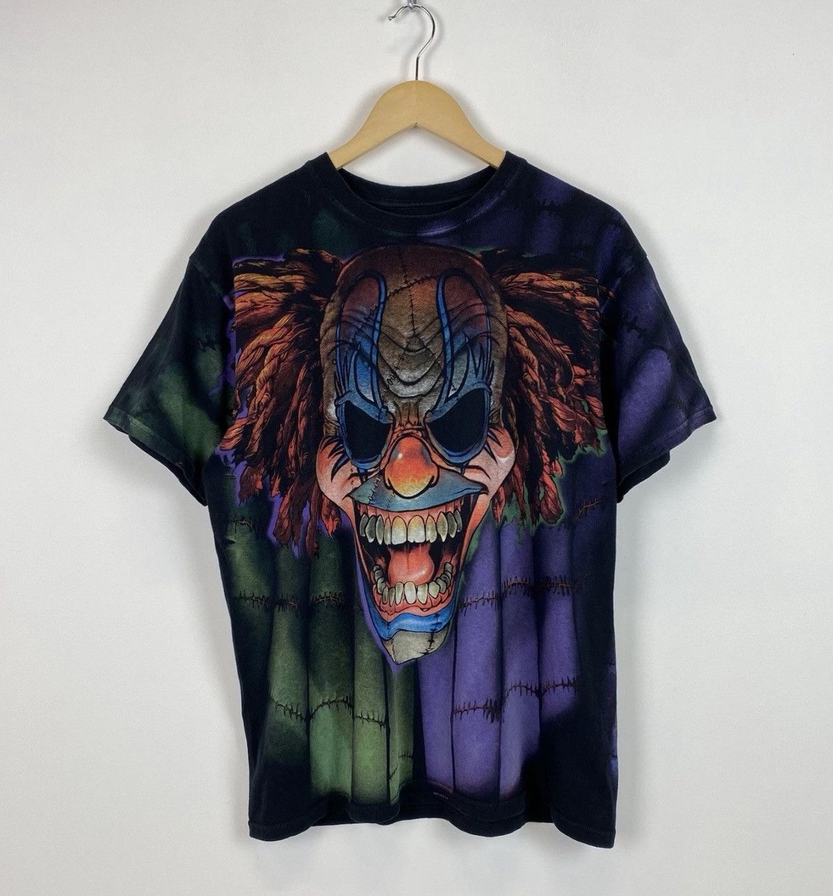 Other Vintage 2005 Liquid Blue Evil Clown T-shirt Over Print Top Size US L / EU 52-54 / 3 - 1 Thumbnail
