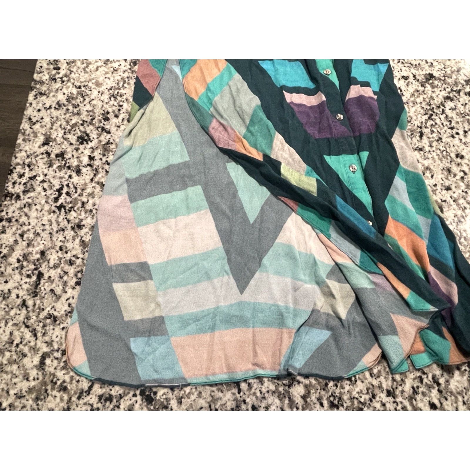 Mara Hoffman Mara Hoffman Dress S Multicolor Prism Maxi Sleeveless Button Front Womens Size S / US 4 / IT 40 - 3 Thumbnail