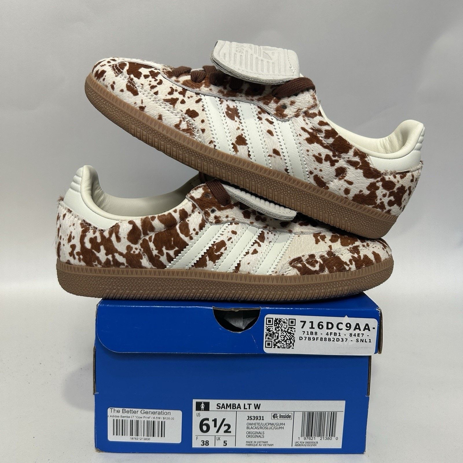 Adidas adidas Women's Samba LT Cow Print Pack “Brown” Size US 6.5 / IT 36.5 - 1 Thumbnail