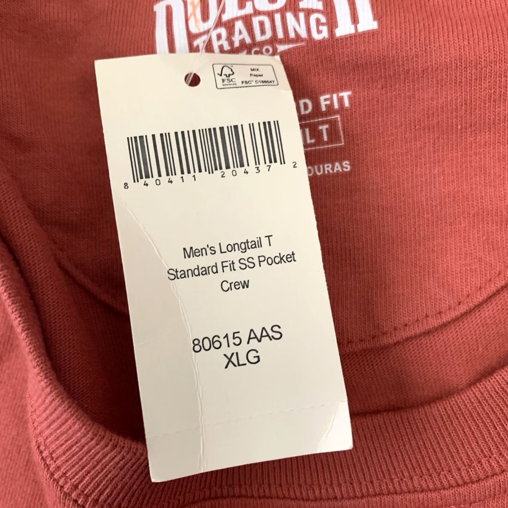 Duluth Trading Company Duluth Trading Longtail Pocket T-Shirt Mens XL Red 100% Cotton Short Sleeve Crew Neck Easy Care Pocketed All Seasons Regular Fit Tee Size US XL / EU 56 / 4 - 4 Thumbnail