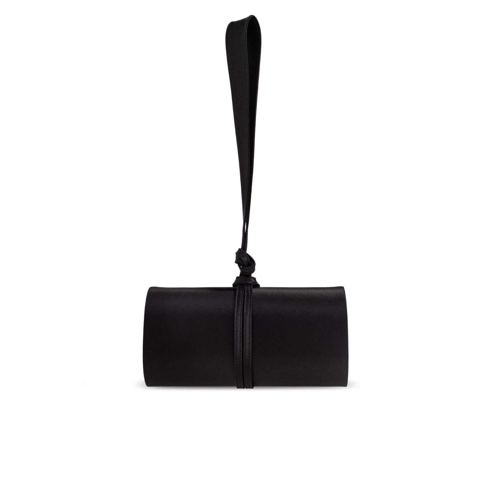BALENCIAGA Satin Black Top Handle Bag New & Authentic
