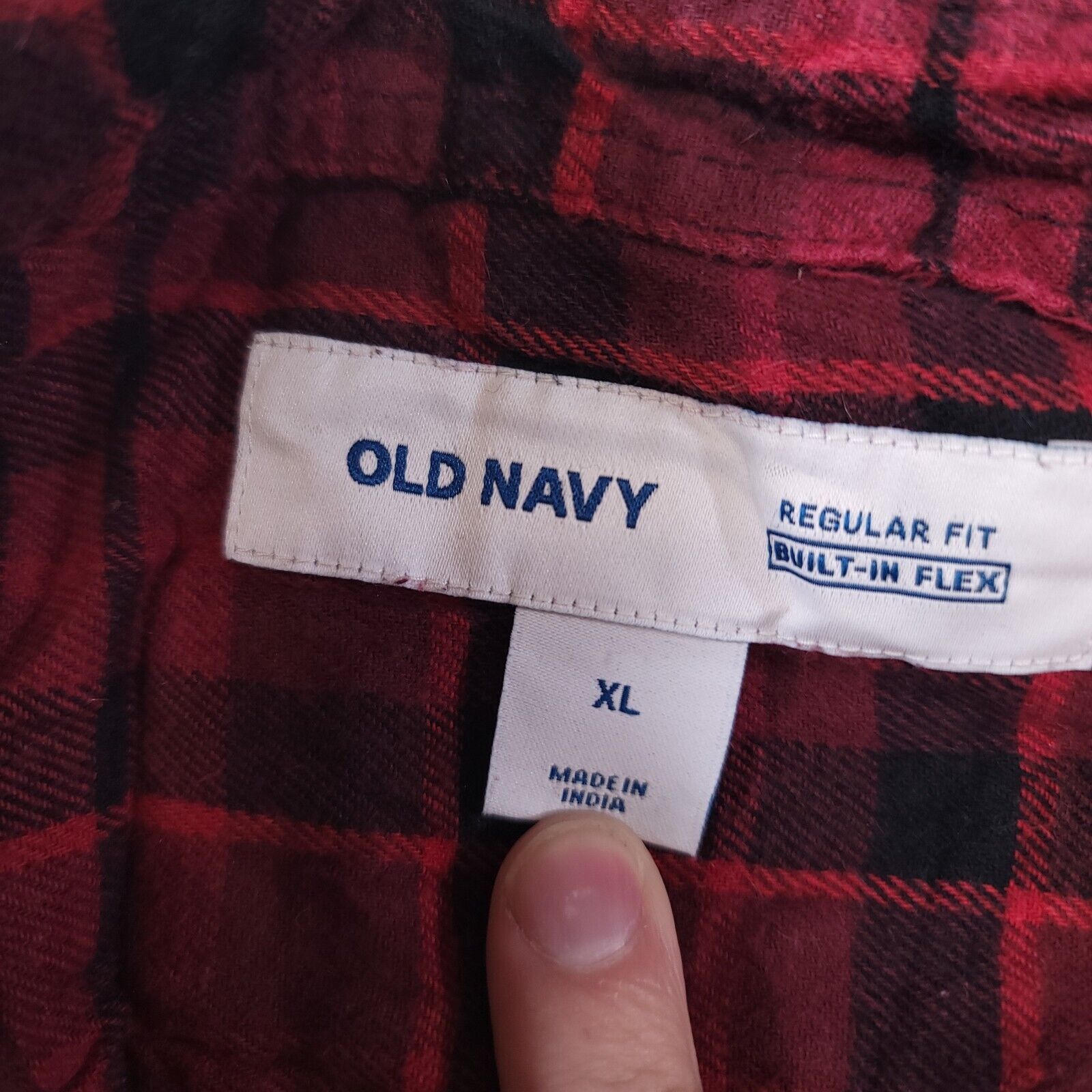 Old Navy Old Navy Tartan Flannel Casual Shirt Mens Size Large XL Red Size US XL / EU 56 / 4 - 3 Thumbnail