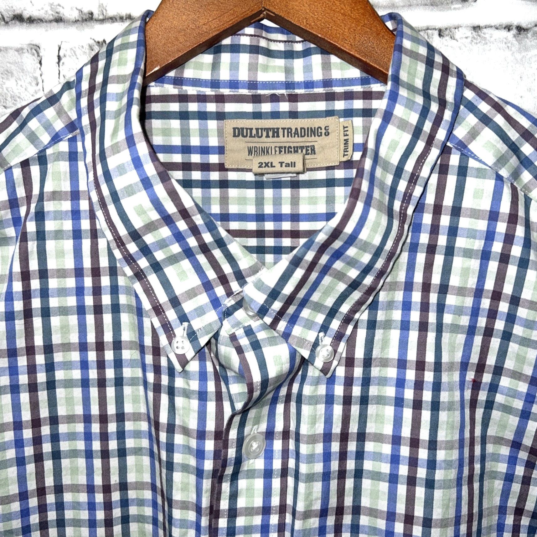 CO DULUTH TRADING CO Mens Shirt Button-Up Plaid Multicolor 2XLT Big & Tall Long Sleeve, Wrinkle Fighter, 2XLT Mens Size US XXL / EU 58 / 5 - 2 Thumbnail