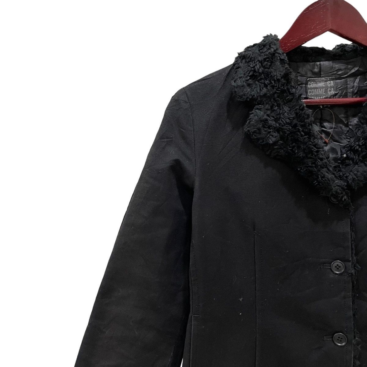 Comme Ca Ism Comme Ca Faux Fur Duck Canvas Button Jacket Size S / US 4 / IT 40 - 4 Thumbnail