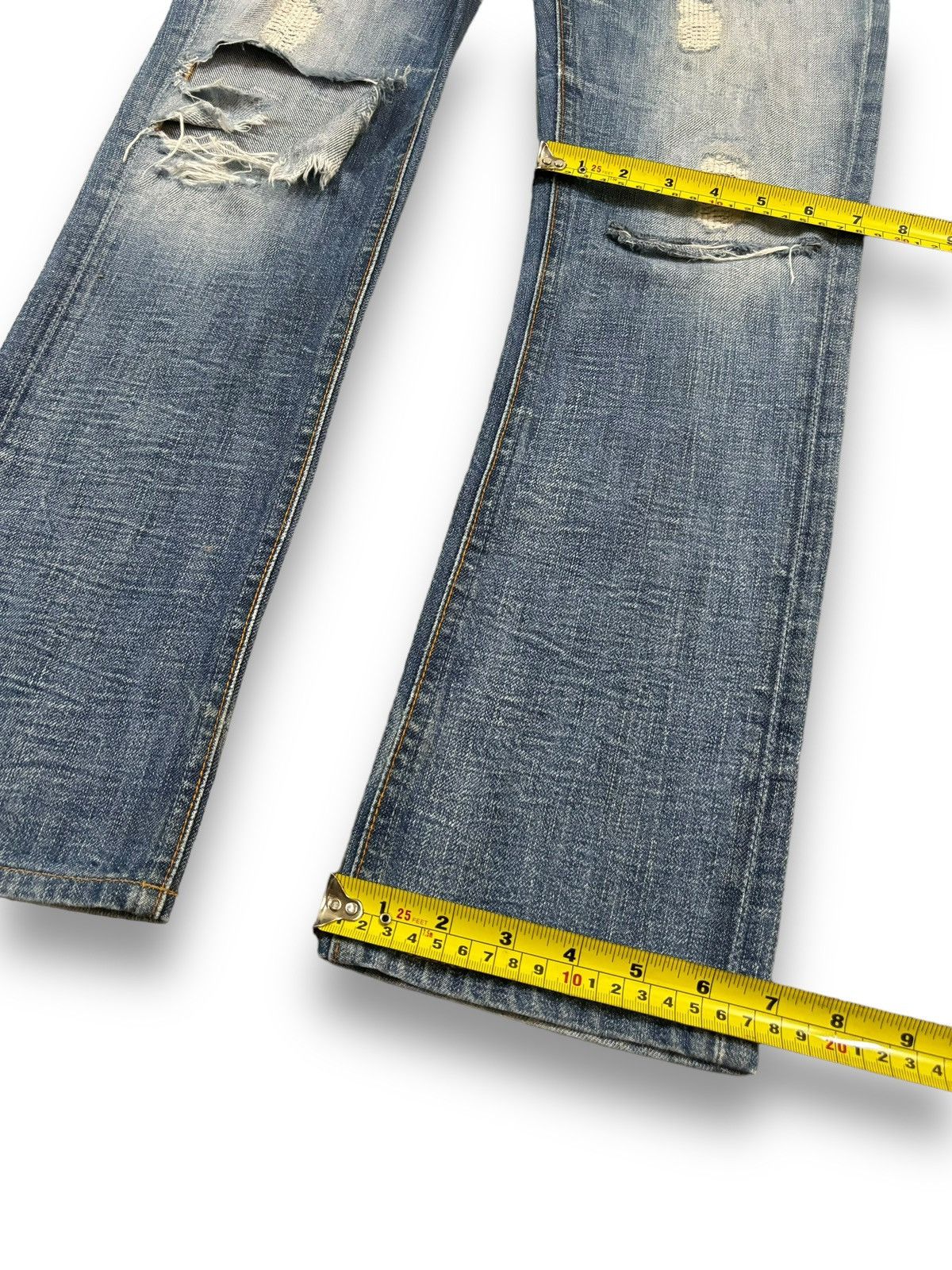 Nudie Jeans Vintage Nudie Whiskers Blue Washed Distressed Grunge Jeans Size US 29 - 16 Thumbnail