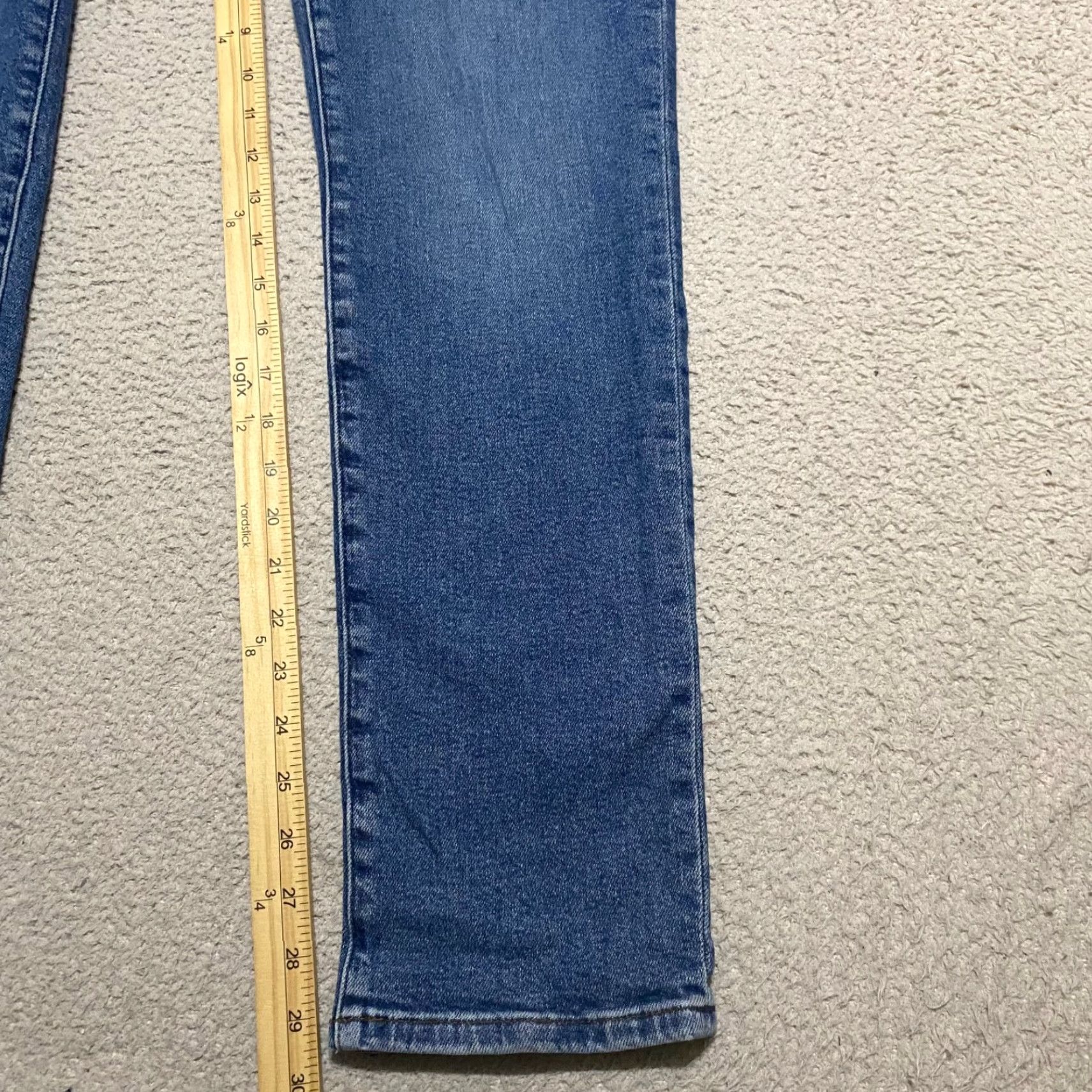 Vintage Kut From The Kloth Womens 10 Jeans Chrissie Slim Straight Distressed Blue 5-Pocket Size 32" / US 10 / IT 46 - 6 Thumbnail