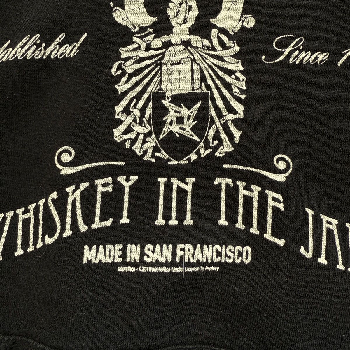 Band Tees Vintage Metallica Whiskey in the Jail Hoodie Size US L / EU 52-54 / 3 - 5 Thumbnail