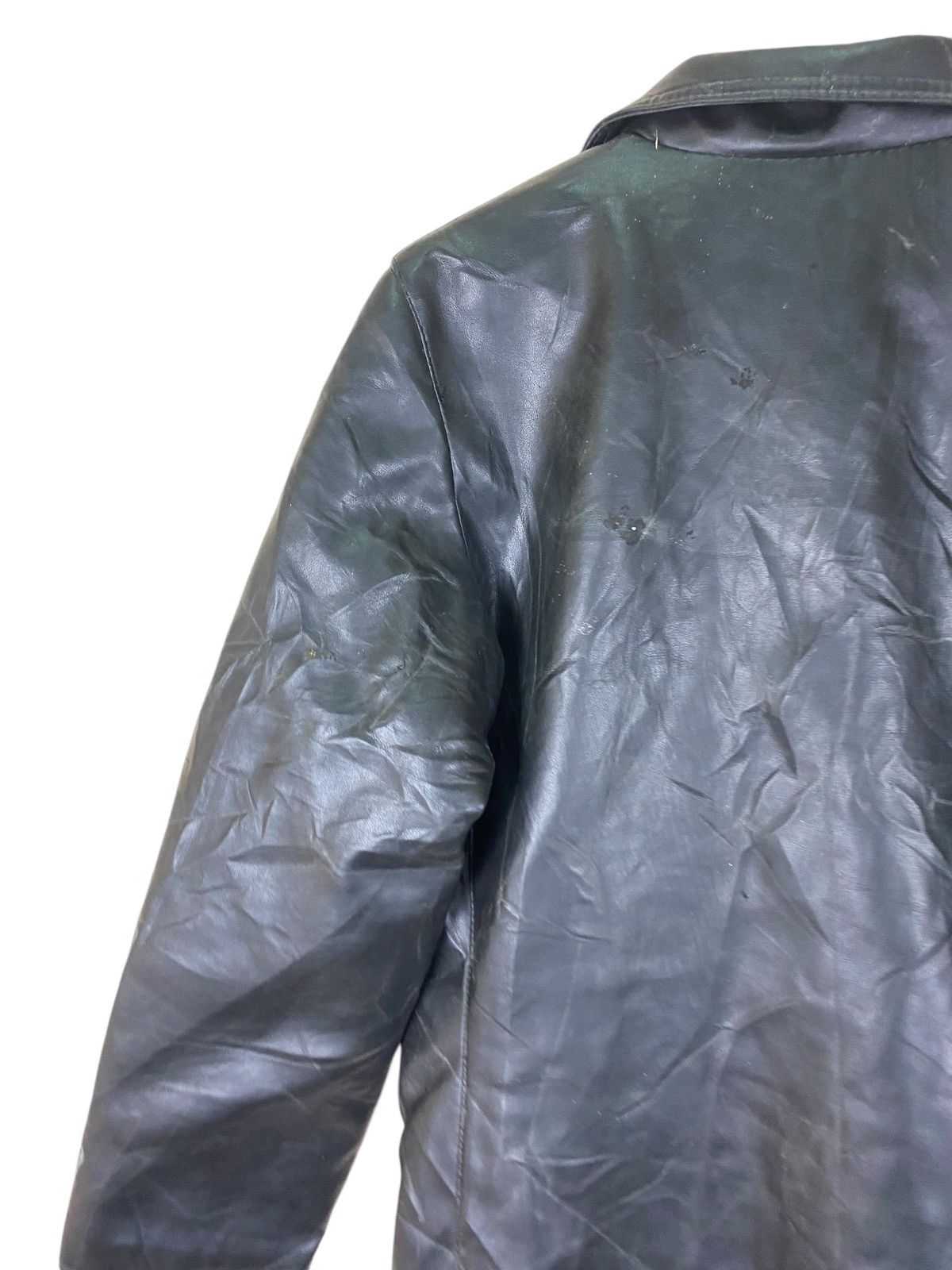 Vintage Vintage GV Italian Designer Long Leather Jacket Size US M / EU 48-50 / 2 - 13 Thumbnail