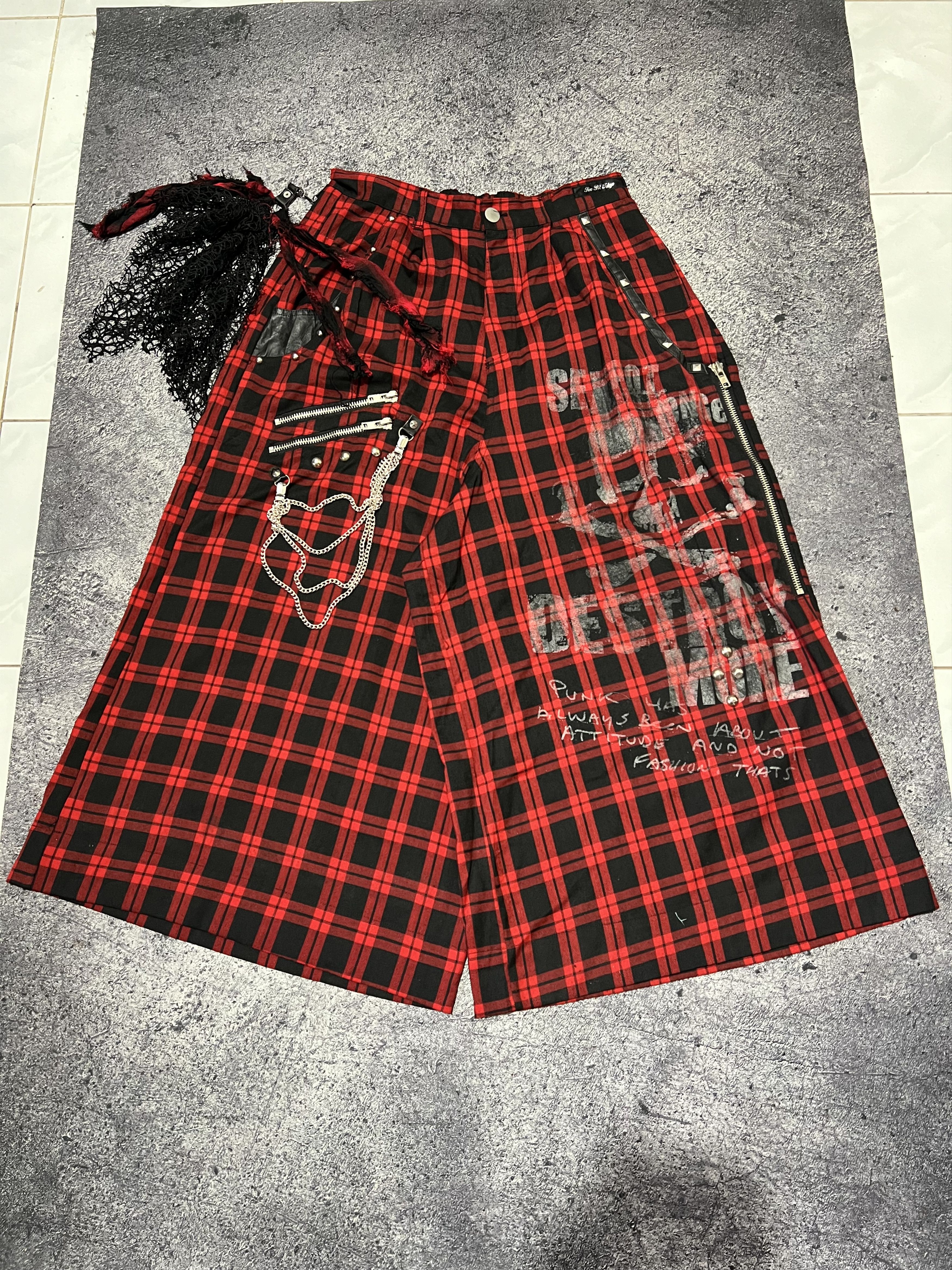 Japanese Brand 2000s Japanese Archive Ifsixwasnine Punk Poem Wide y2k Size US 30 / EU 46 - 1 Thumbnail