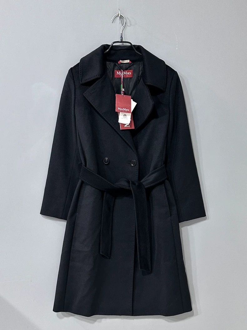 Max Mara Max Mara Black wool single-breasted coat Size S / US 4 / IT 40 - 1 Thumbnail