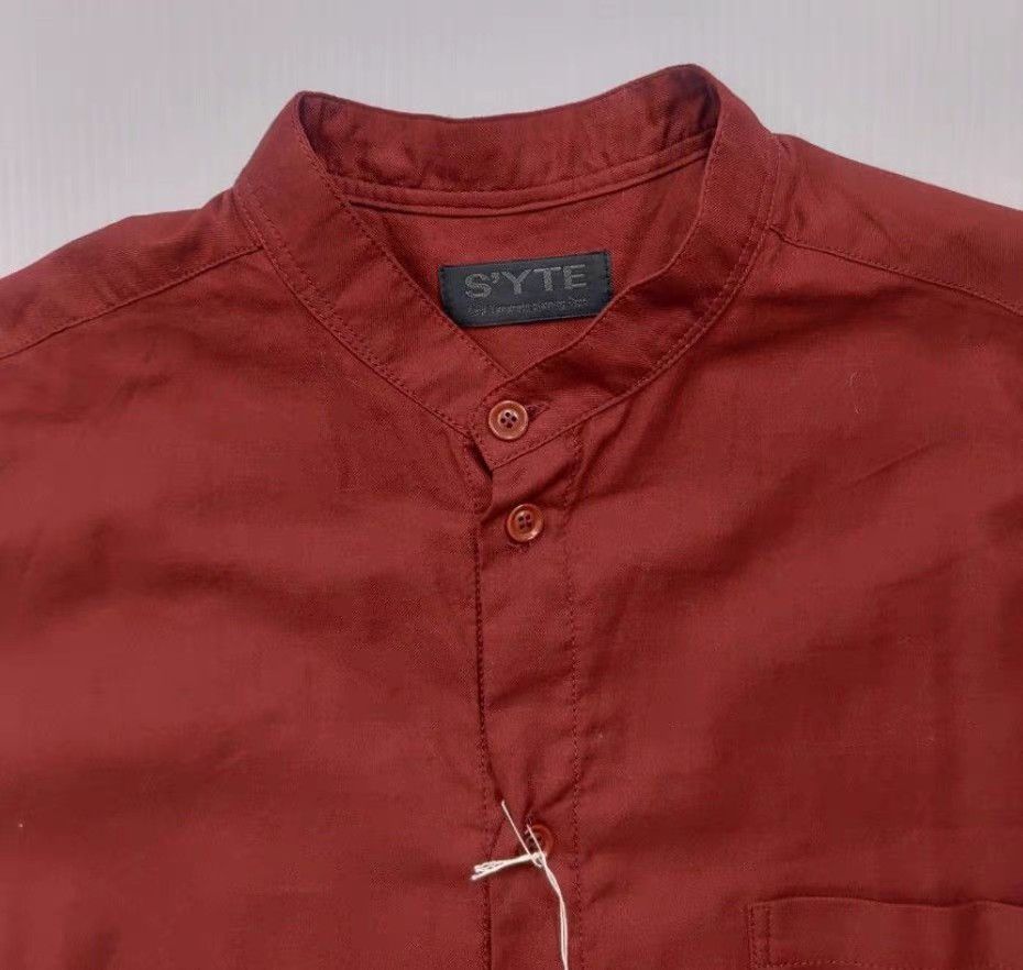 Yohji Yamamoto yohji yamamoto Red Stand Collar Shirt K11 Size US L / EU 52-54 / 3 - 4 Thumbnail