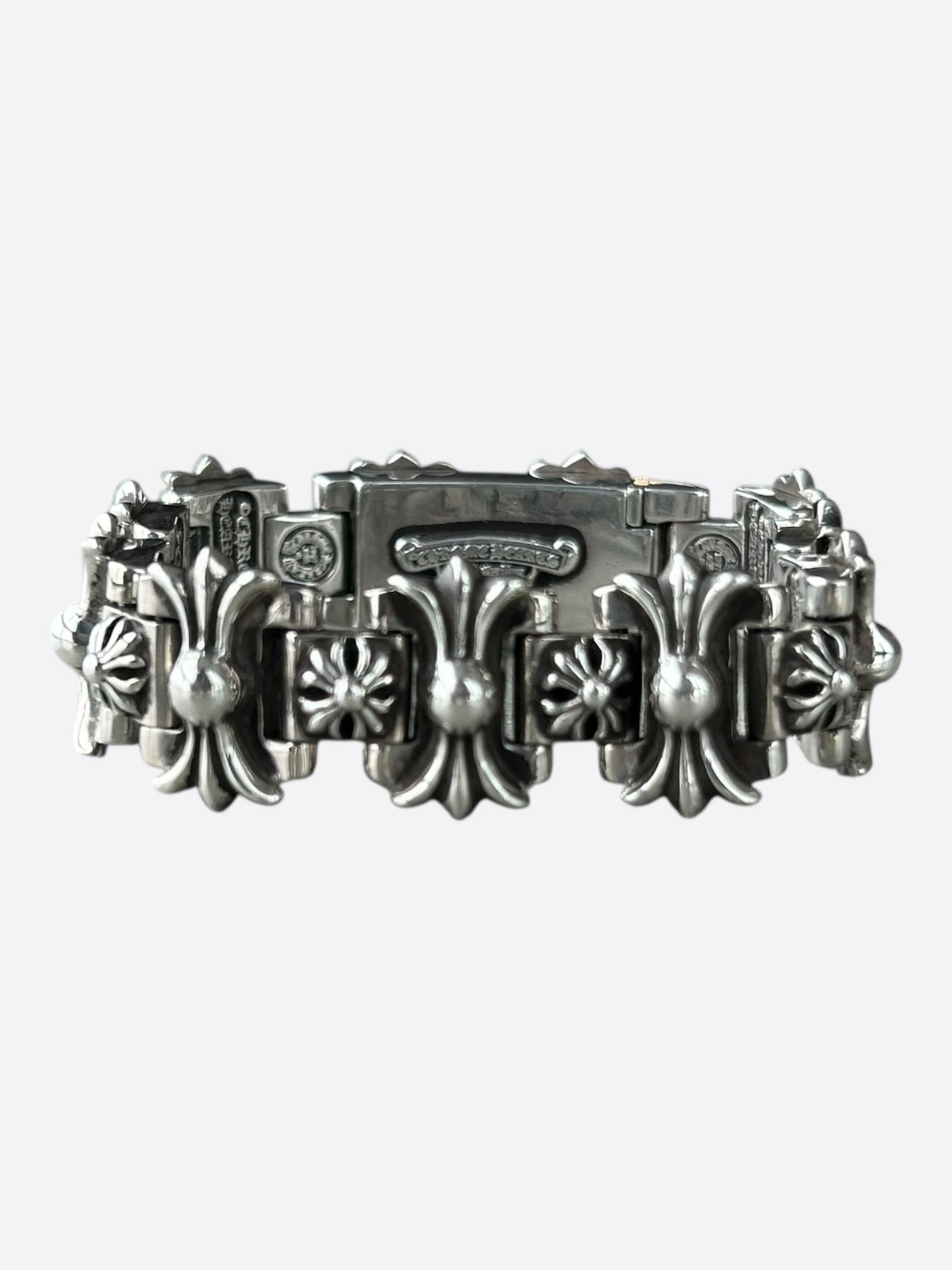Chrome Hearts Chrome Hearts Silver Fleur De Lis H-Link Bracelet Size ONE SIZE - 1 Thumbnail