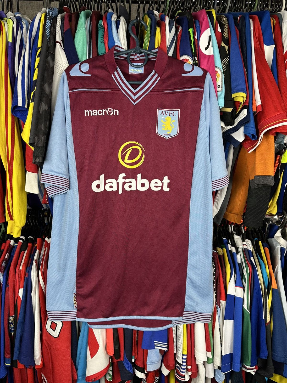 Macron MACRON ASTON VILLA 2013/14 HOME FOOTBAL SHIRT SOCCER JERSEY Size US XL / EU 56 / 4 - 1 Thumbnail