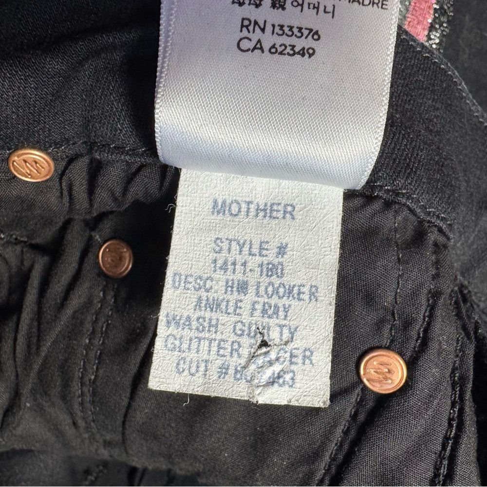 MOTHER MOTHER The Looker Ankle Fray Guilty Glitter Racer Jeans Siz Size 28" / US 6 / IT 42 - 8 Thumbnail