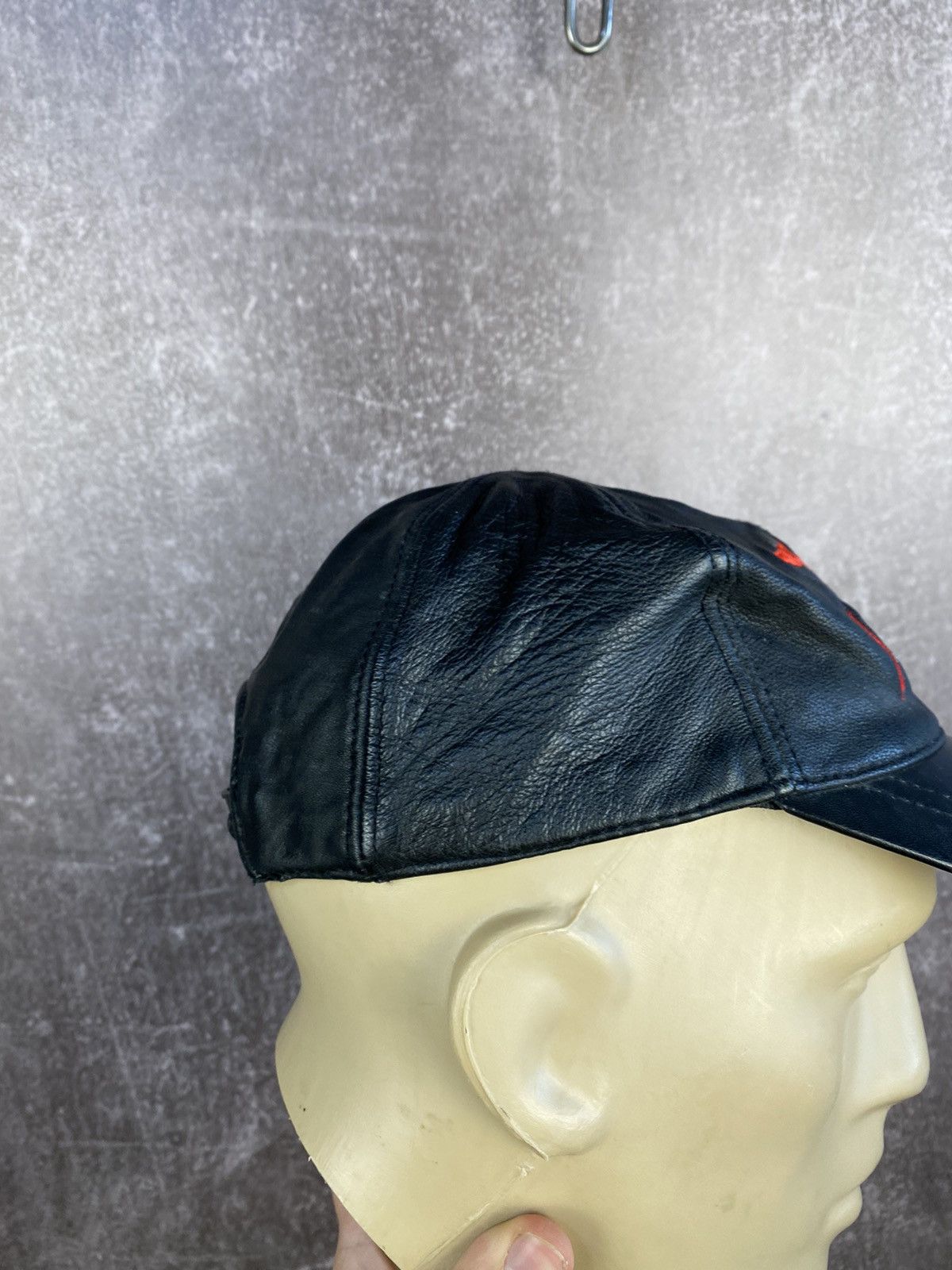Harley Davidson × Vintage Vintage 90s Harley Davidson Leather Cap Size ONE SIZE - 6 Thumbnail