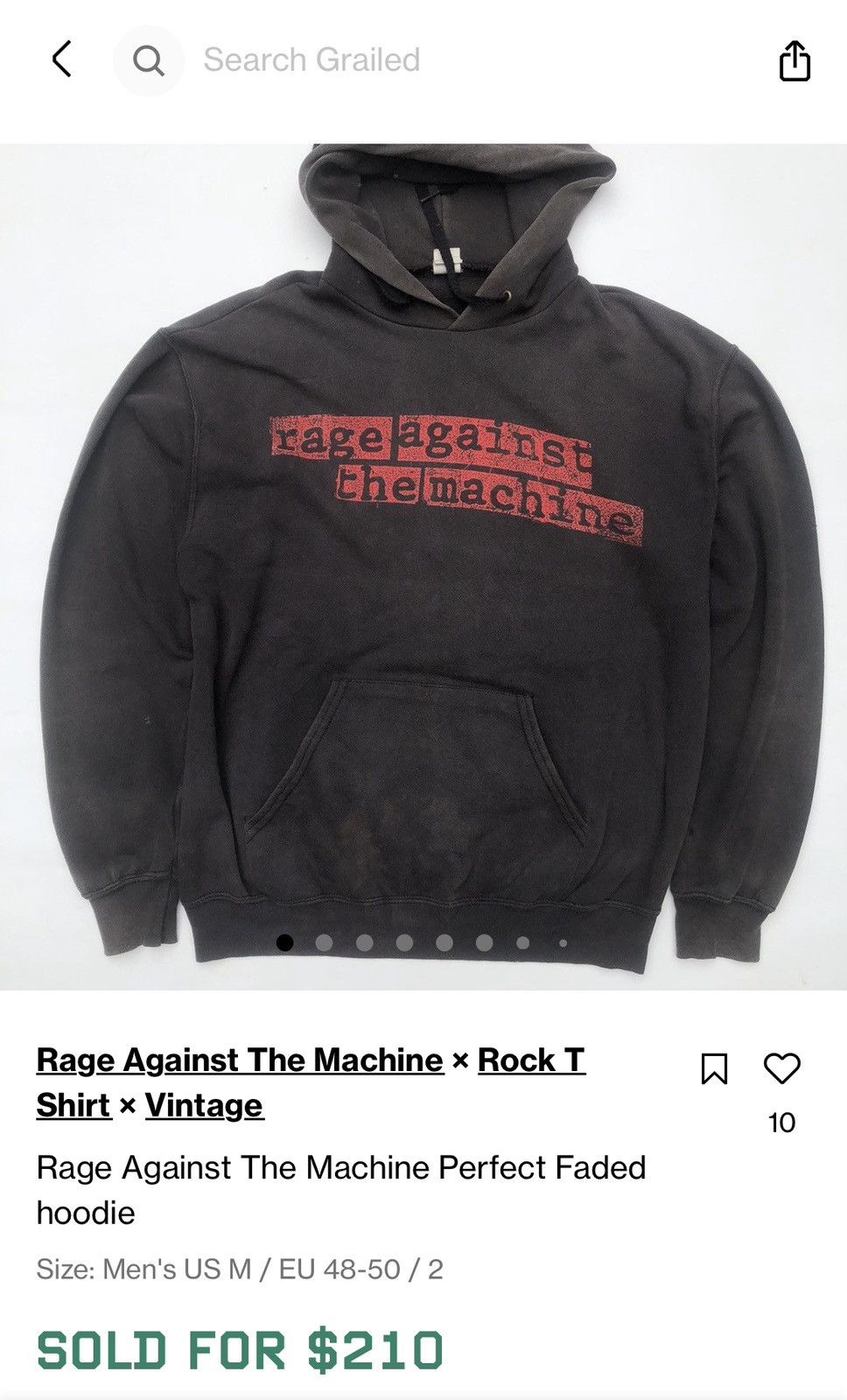 Vintage Rage Against The Machine Perfect Faded hoodie Size US M / EU 48-50 / 2 - 3 Thumbnail