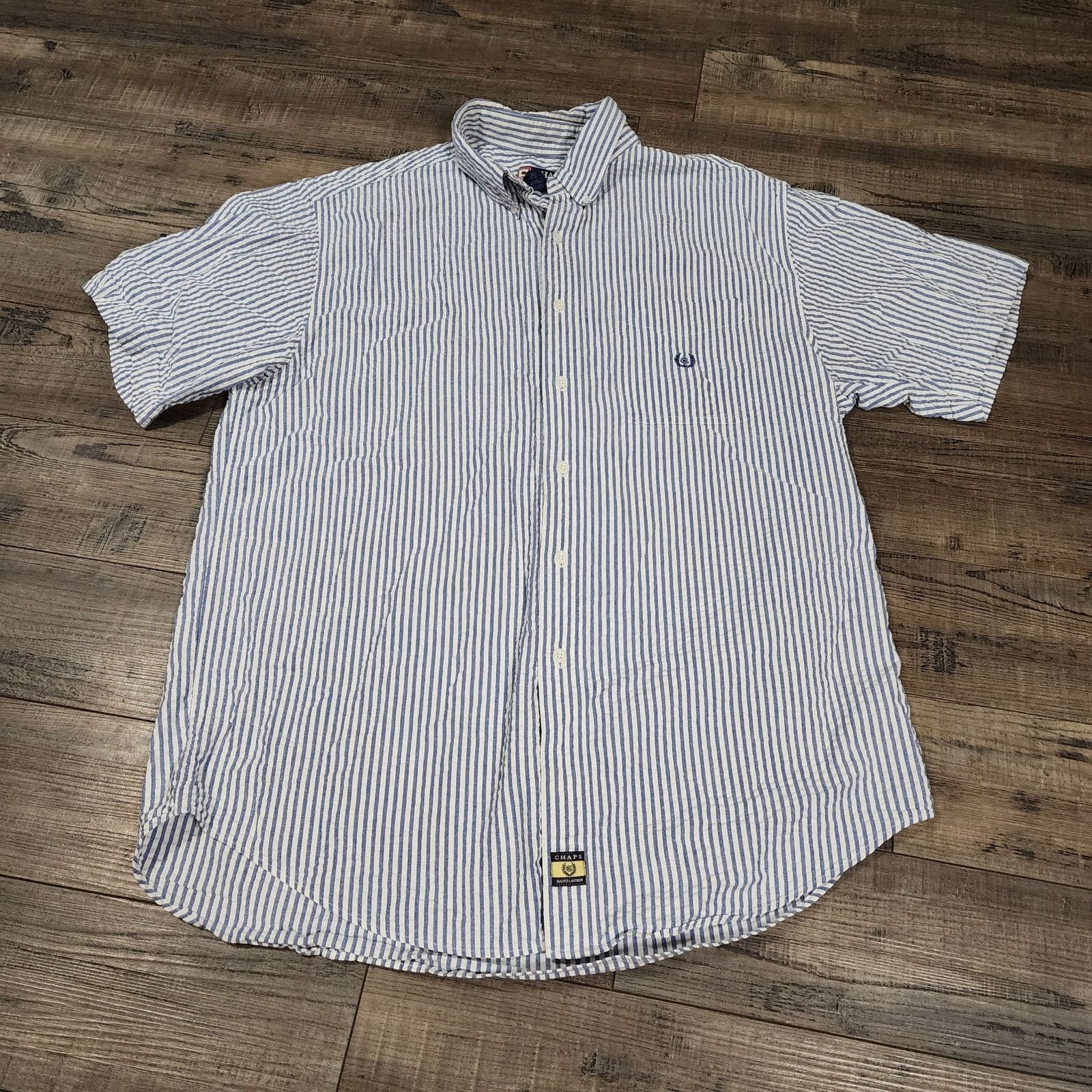 Chaps Chaps seersucker mens short sleeve button up shirt L 2339 Size US L / EU 52-54 / 3 - 1 Thumbnail